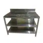 SS Work Table Marble Top