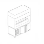 Commercial Charcoal Barbecue with Under Chiller and Kitchen Hood