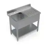 Commercial Single Bowl Sink Unit with Right Hand Drainer