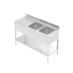 Commercial Double Bowl Sink Unit ? Stainless Steel