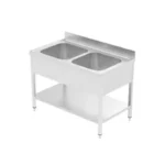 Commercial Double Bowl Sink Unit