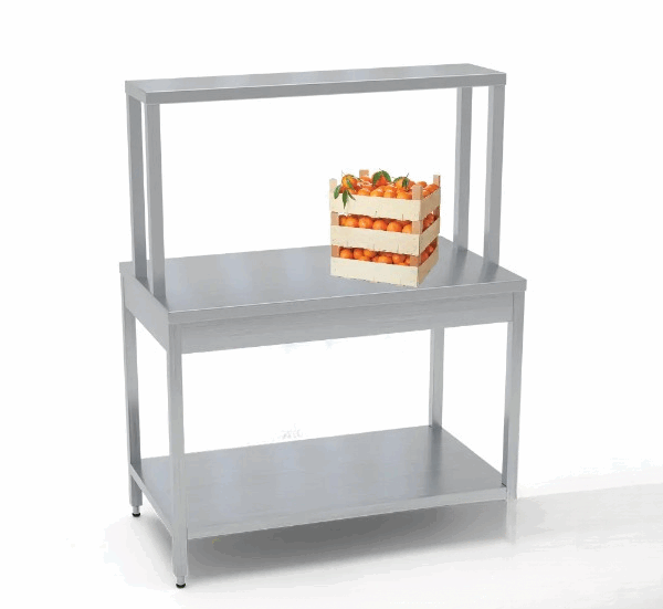 Stainless Steel Work Table with Over Shelf – Heavy-Duty Prep & Storage Table