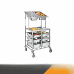 عربة لحاويات GN - عربة من الفولاذ المقاوم للصدأ لتحضير الوجبات الطازجة